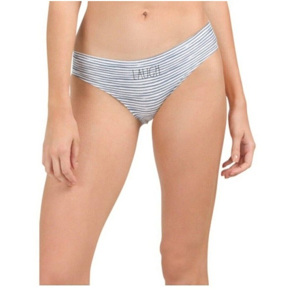 5 Rae Dunn No Show Bikinis Size Large panties underwear intimates Inspirational - Picture 2 of 10